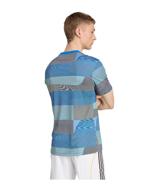 adidas real madrid předzápasové tričko 20252026 modré