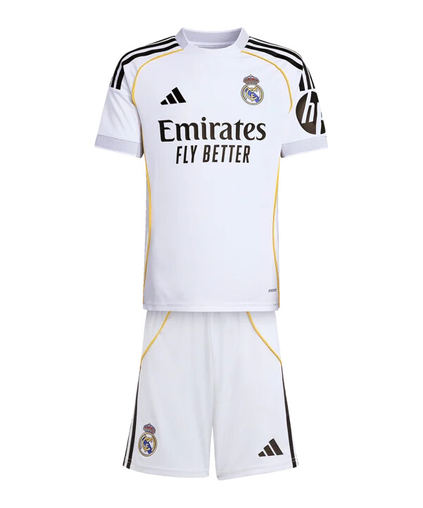 dětský mini dres adidas real madrid domácí set 20252026 bílý