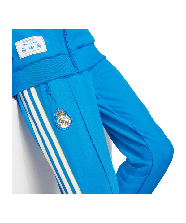 dětské tepláky adidas real madrid icon track hoodie modré