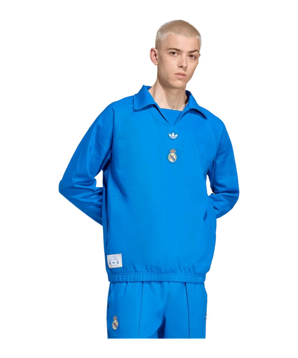 mikina adidas real madrid icon drill modrá