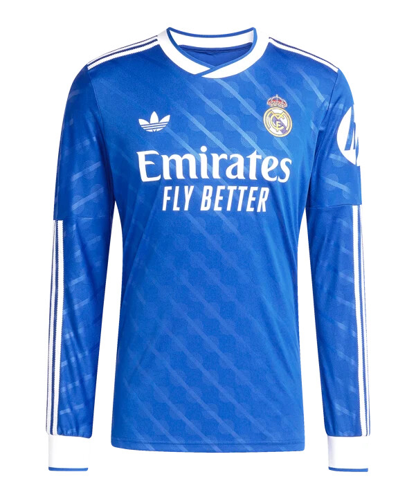 adidas real madrid dres s dlouhým rukávem 3. ročník 20252026 modrý