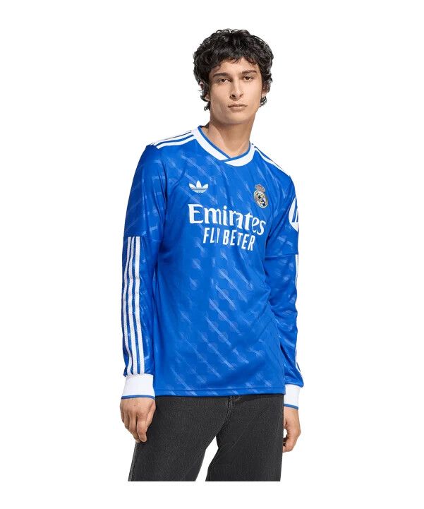 adidas real madrid dres s dlouhým rukávem 3. ročník 20252026 modrý