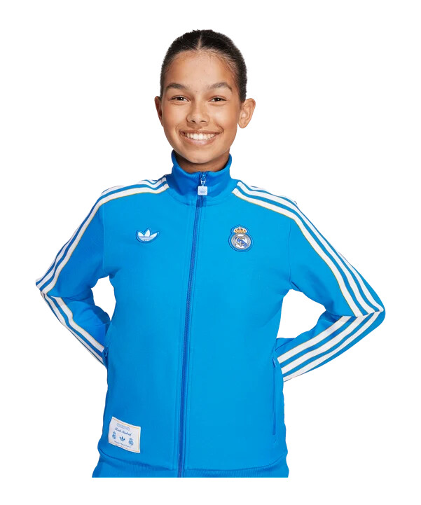 dětská mikina adidas real madrid icon track modrá
