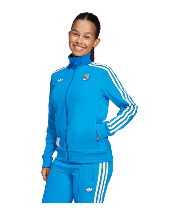 dětská mikina adidas real madrid icon track modrá