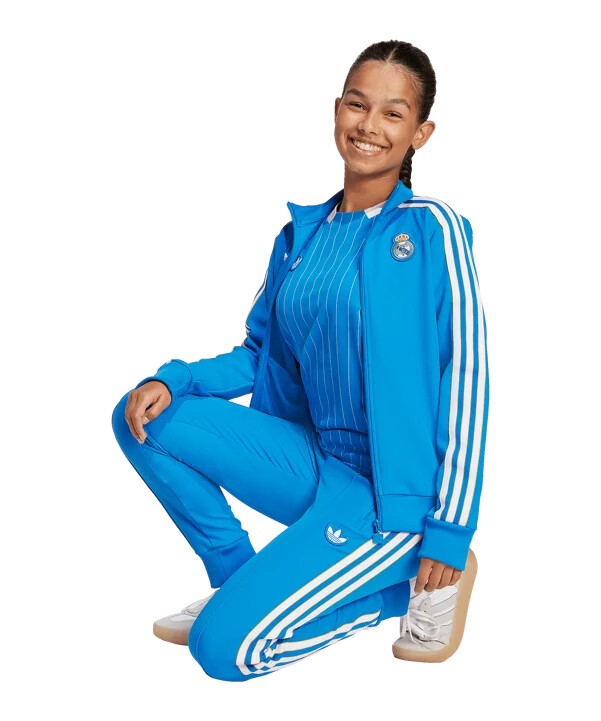 dětská mikina adidas real madrid icon track modrá