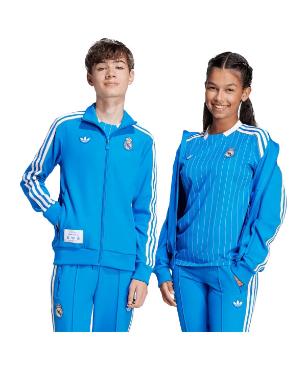 dětská mikina adidas real madrid icon track modrá