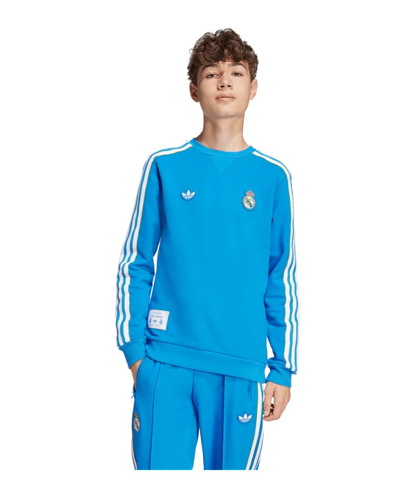 dětská mikina adidas real madrid icon modrá