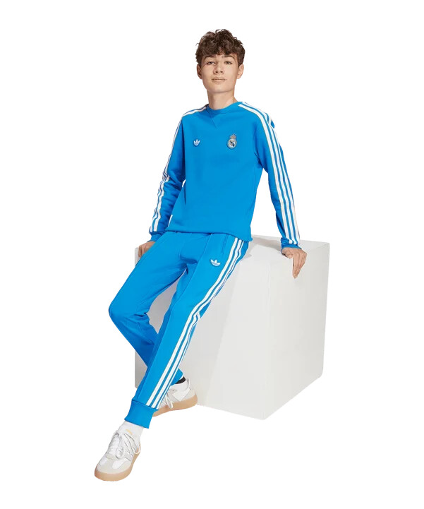 dětská mikina adidas real madrid icon modrá