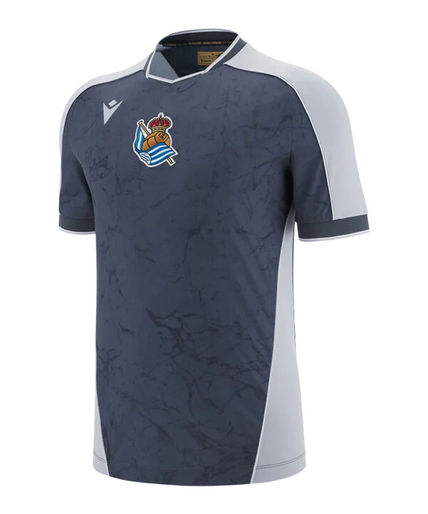 dres macron real sociedad san sebastián venku 20252026 šedý