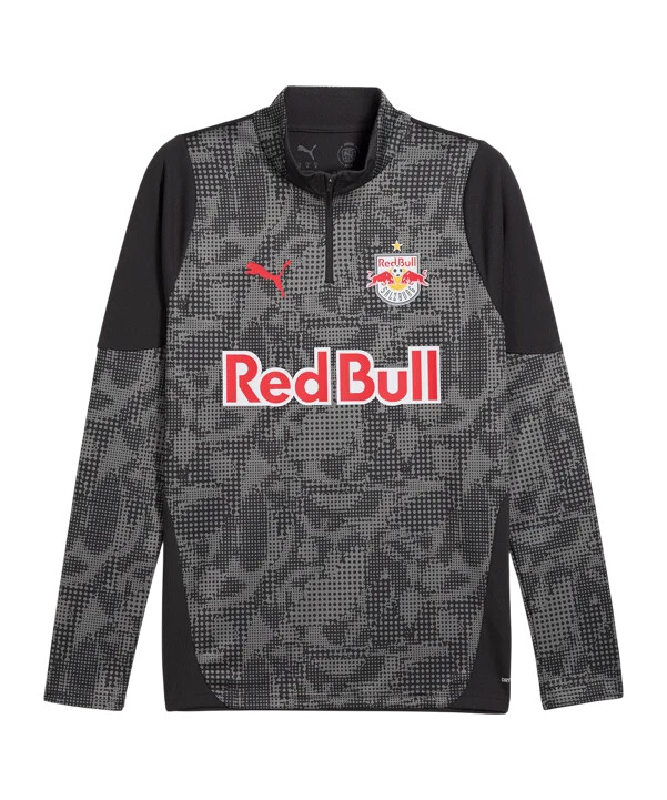 puma red bull salzburg tréninková mikina s 14 zipem šedá f17