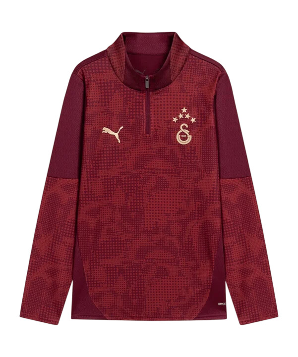 dětská tréninková mikina puma galatasaray istanbul s 14 zipem červená f03
