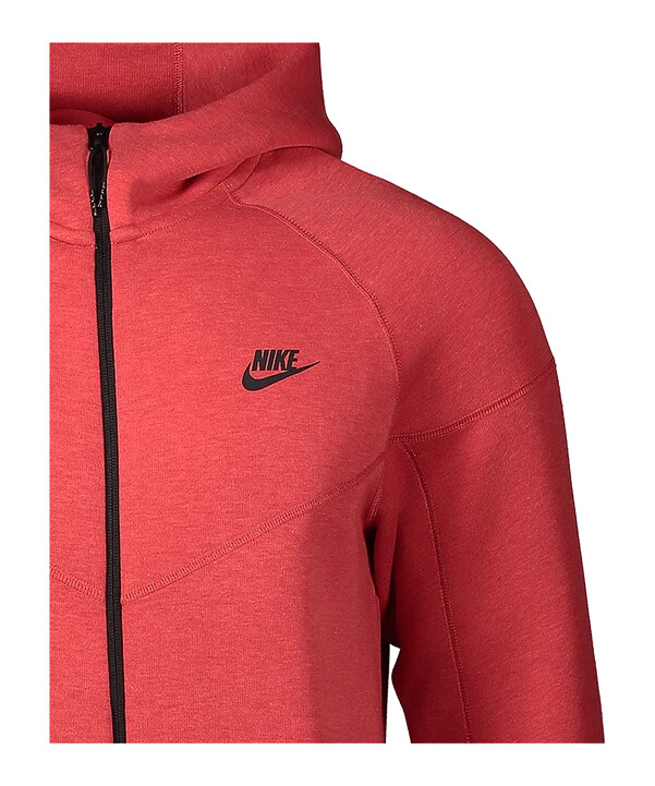 mikina s kapucí nike sc freiburg tech fleece červená f672