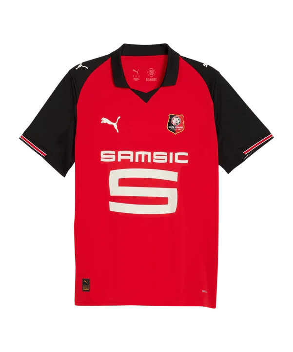 dres puma stade rennais fc replica home red f01