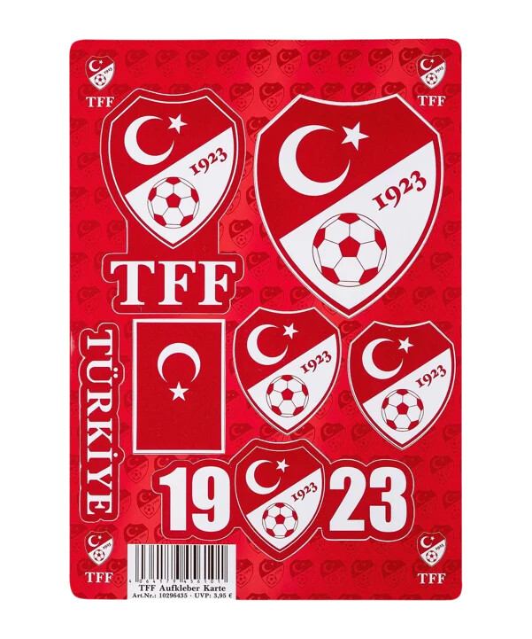 nálepka na auto tff türkiye euro 2024 červená
