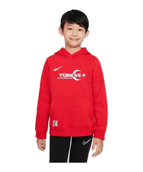 dětská mikina s kapucí nike tff hoody ec 2024 rot