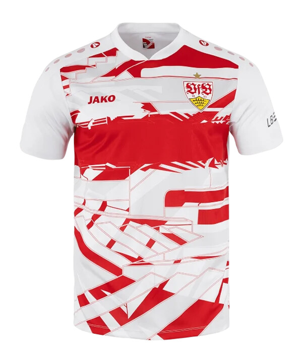 dětské rozcvičovací tričko jako vfb stuttgart bílé f656