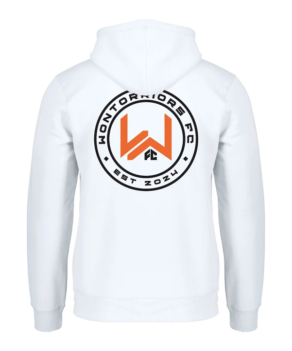 mikina s kapucí wontorriors fc fan bílá fc001