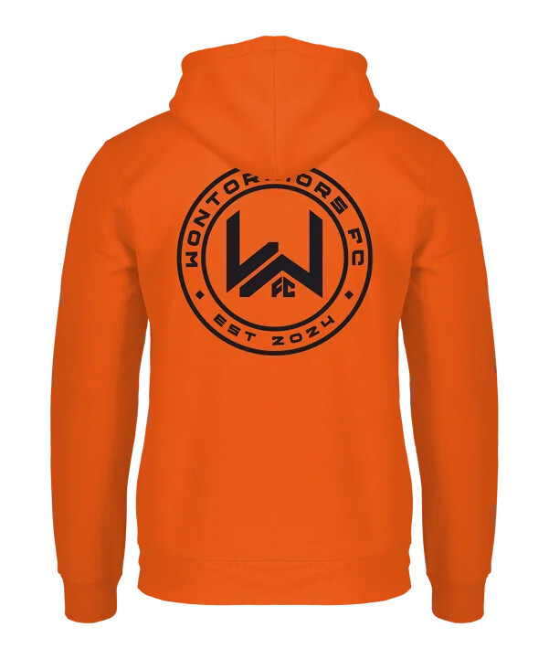 oranžová mikina s kapucí wontorriors fc fan hoody fc251