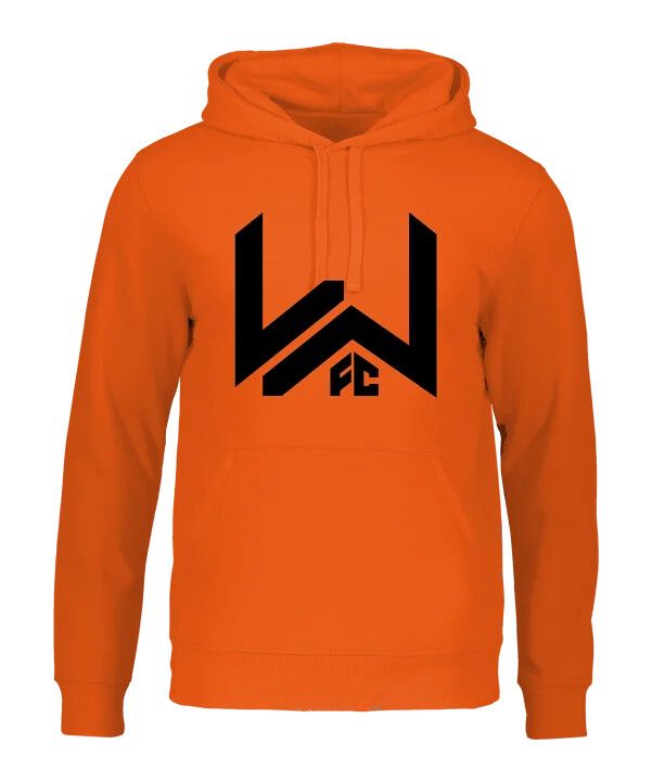 oranžová mikina s kapucí wontorriors fc fan hoody fc251