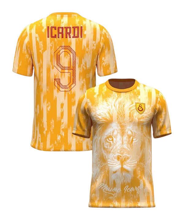 dětské tričko galatasaray istanbul s motivem zápasu maura icardiho žluté
