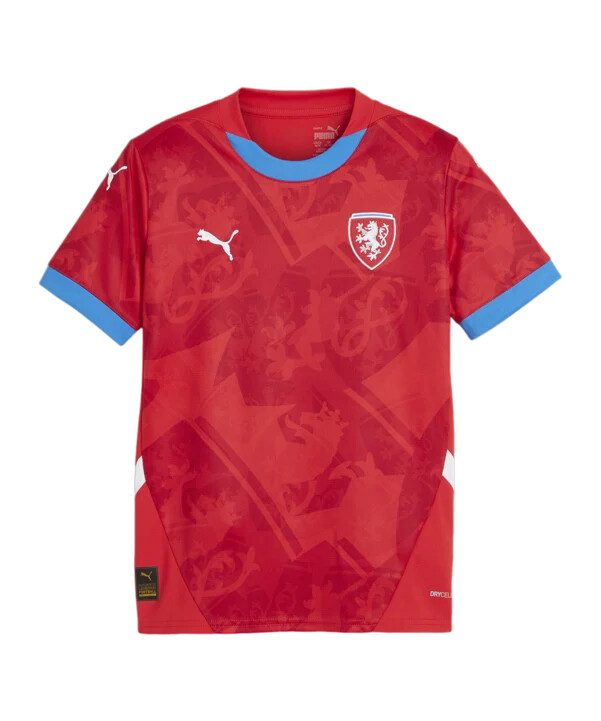 puma Česká republika domácí dres 20232024 dětský červený f01