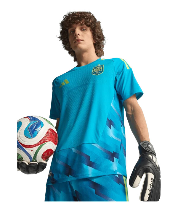 adidas Španělsko autentický brankářský dres domácí mistrovství světa 2026 modrý