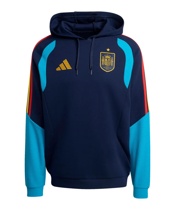 mikina s kapucí adidas spain tiro modrá