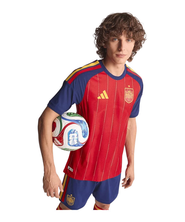 adidas Španělsko autentický domácí dres mistrovství světa 2026 Červený